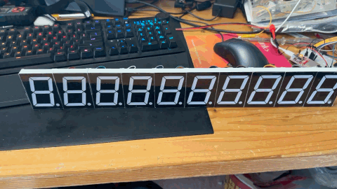 First test of custom PCB